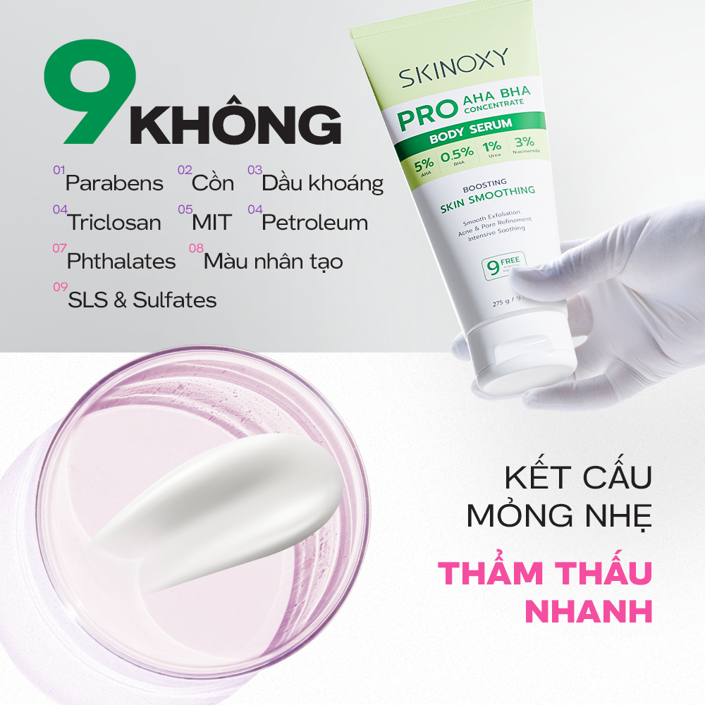 Tinh chất dưỡng thể Skinoxy Pro Concentrate Body Serum 275g - Dưỡng sáng/ Trẻ hóa/ Làm mịn da