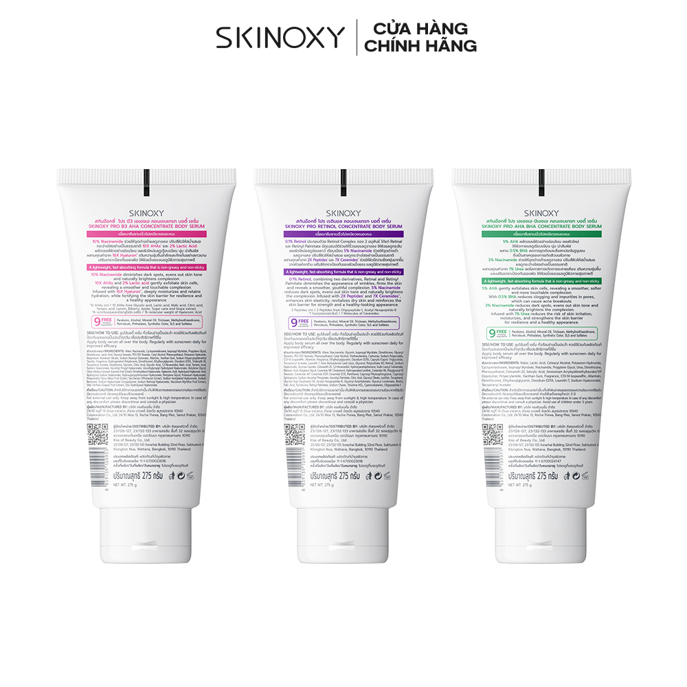 Tinh chất dưỡng thể Skinoxy Pro Concentrate Body Serum 275g - Dưỡng sáng/ Trẻ hóa/ Làm mịn da