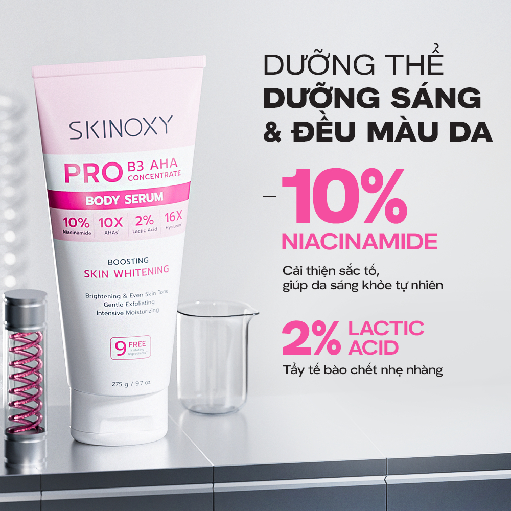 Tinh chất dưỡng thể Skinoxy Pro Concentrate Body Serum 275g - Dưỡng sáng/ Trẻ hóa/ Làm mịn da