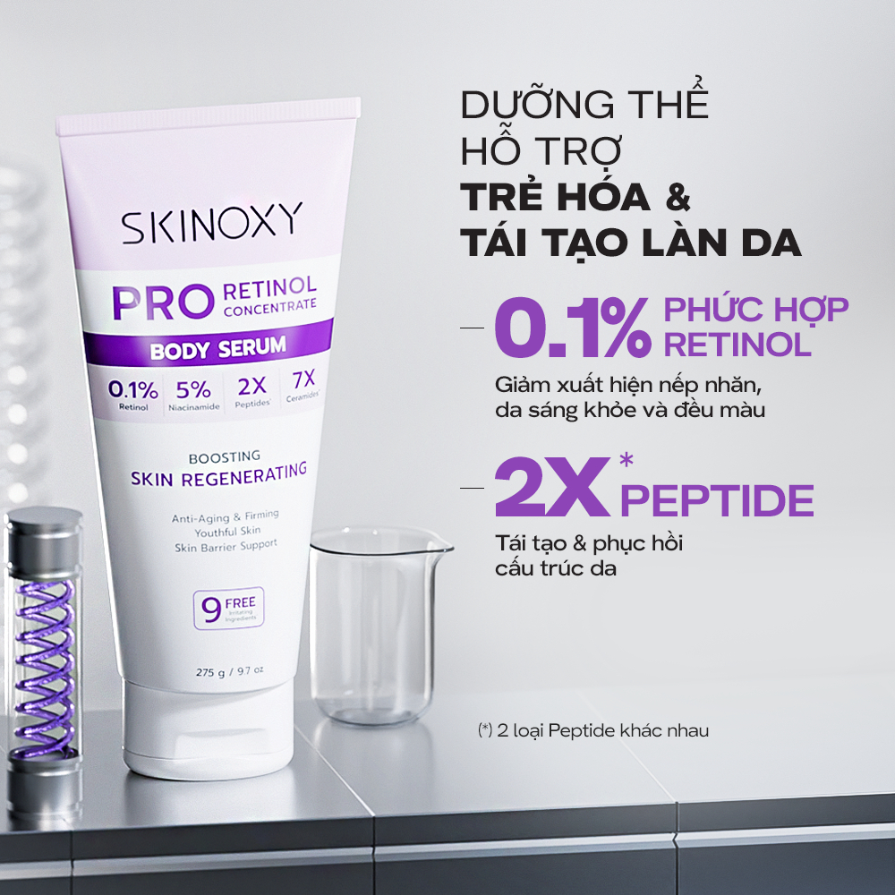 Tinh chất dưỡng thể Skinoxy Pro Concentrate Body Serum 275g - Dưỡng sáng/ Trẻ hóa/ Làm mịn da