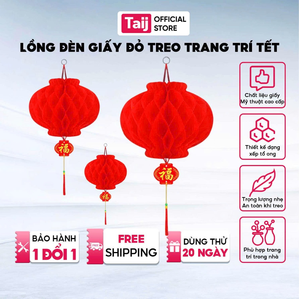 Đèn lồng đỏ mini treo trang trí rằm Trung thu, Lễ Tết, chống nước