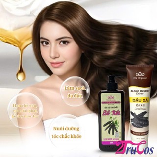 Combo Gội Xả thảo dược NS Organic Herbal Shampoo & Conditioner 800ml (làm sạch, mọc đen tóc) 2Trucos