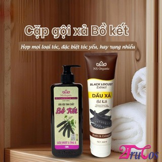 Combo Gội Xả thảo dược NS Organic Herbal Shampoo & Conditioner 800ml (làm sạch, mọc đen tóc) 2Trucos