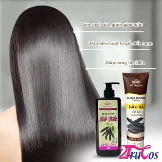 Combo Gội Xả thảo dược NS Organic Herbal Shampoo & Conditioner 800ml (làm sạch, mọc đen tóc) 2Trucos