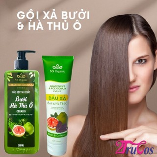 Combo Gội Xả thảo dược NS Organic Herbal Shampoo & Conditioner 800ml (làm sạch, mọc đen tóc) 2Trucos