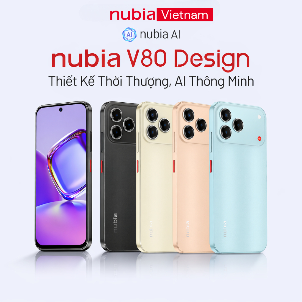 Điện thoại di động Nubia V80 Design I Màn hình 6.75" 120Hz I Độ sáng 1000nits I Hỗ trợ NFC | Bảo hành chính hãng | BigBuy360 - bigbuy360.vn