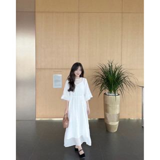 Laura dress - Đầm tơ tay bồng Ma Vie