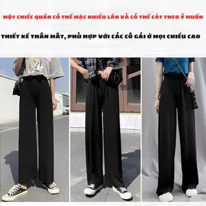QUẦN ỐNG SUÔN LANH ĐEN TRƠN(SIZE 40-65KG), unisex
