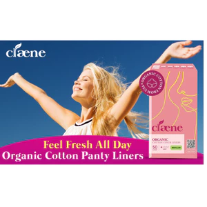 50 miếng Băng vệ sinh hàng ngày cotton hữu cơ, không mùi Claene Organic