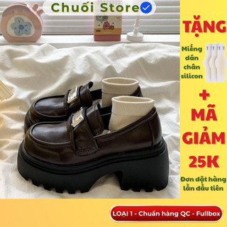 Giày oxford nữ da PU tổng hợp dệt vải đế cao su cao cấp quý phái dễ thương nhẹ nhàng