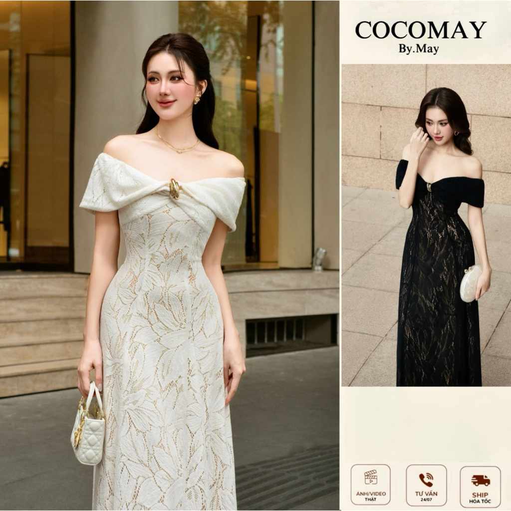 COCOMAY - Đầm Melody Off-Shoulder Lace Đầm ren maxi | Shopee Việt Nam