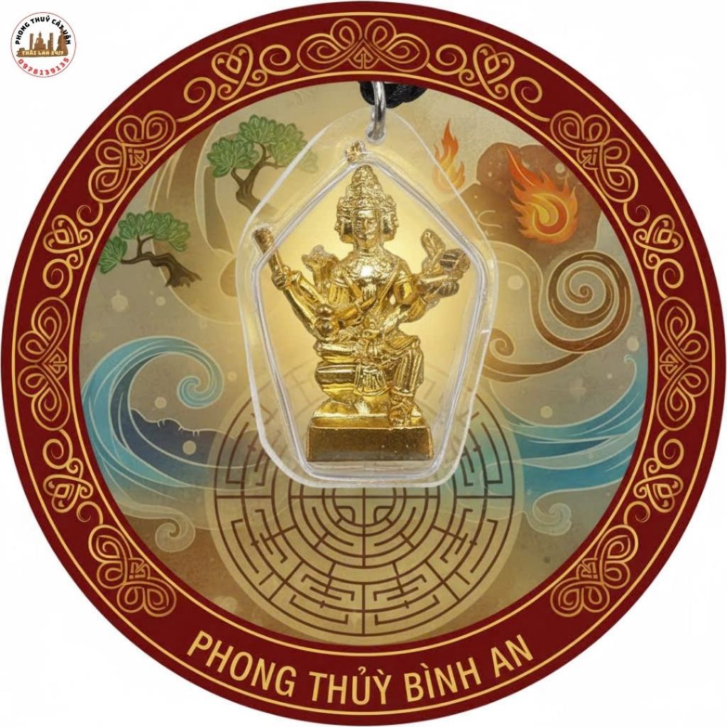 Phụ Kiện Treo Xe Hoặc Đeo Cổ Tứ Diện Khung Nhựa 4cm Nhỏ Gọn Cao Cấp Từ Thailand