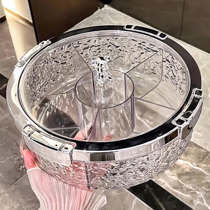 Khay Đựng Mứt Tết Châu Âu - Sang Trọng, Nhiều Ngăn, Có Nắp Bảo Quản ẩm Mốc ss ntt95