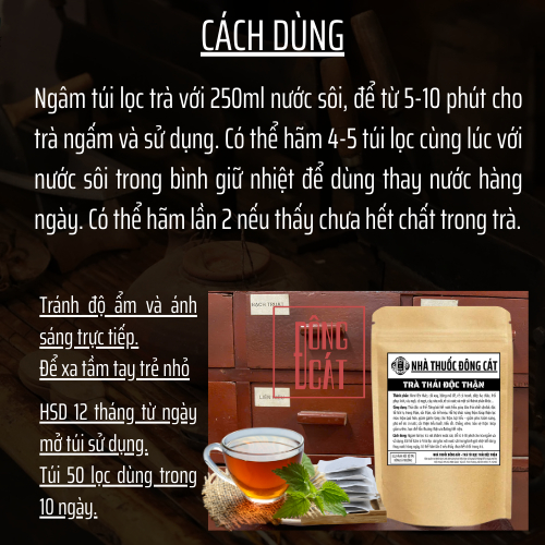 Trà Thải Độc Thận & Tiết Niệu & Tán sỏi - Đông Cát Đường - làm sạch thận, Giảm Tiểu Buốt, tiểu đêm, tiểu rắt, đau thắt