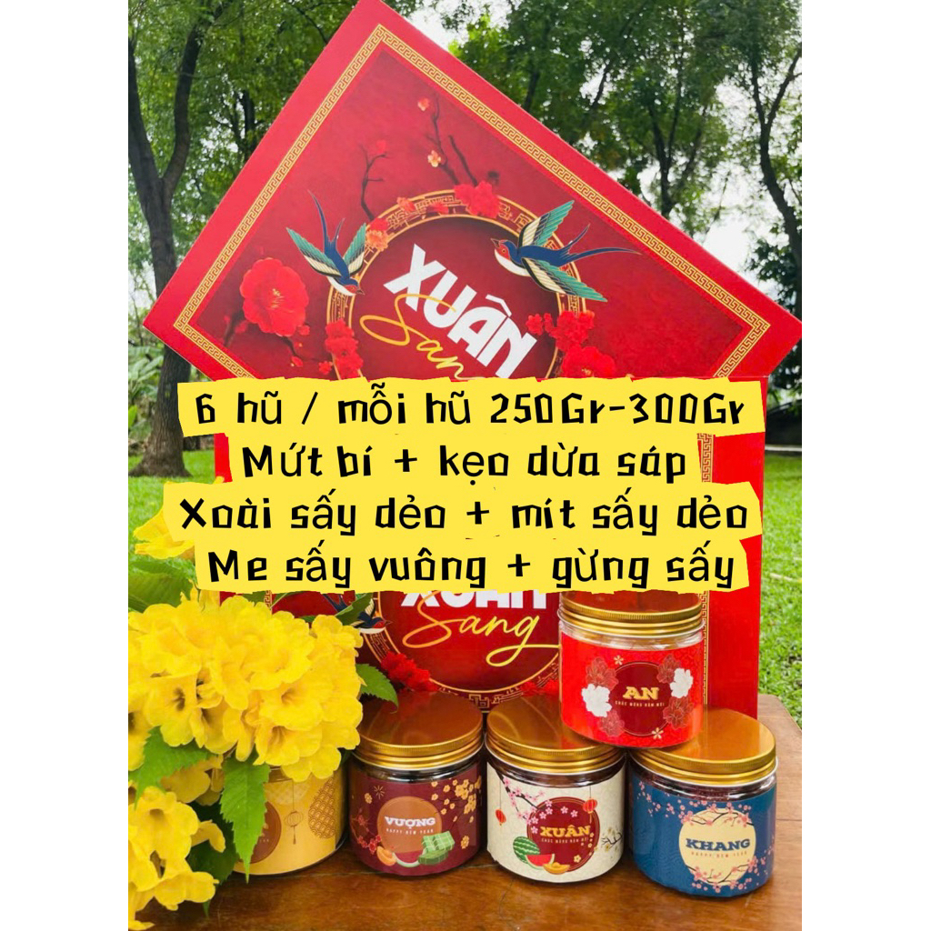 QUÀ TẾT 2025 - AN LÀNH - Ý NGHĨA. MÓN QUÀ TỐT CHO SỨC KHOẺ .SET QUÀ TẾT HẠT DINH DƯỠNG VÀ TRÁI CÂY SẤY.