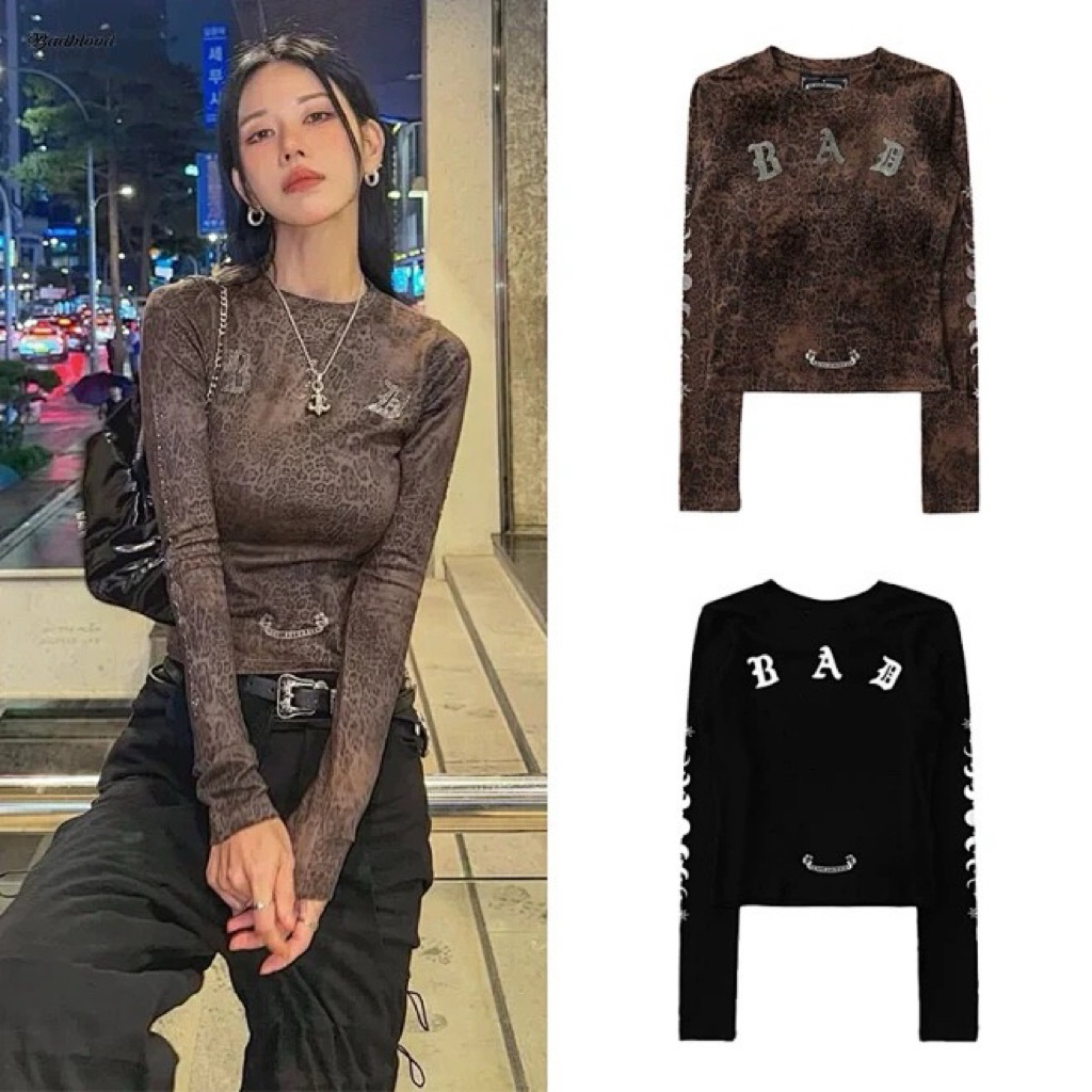 áo thun dài tay badblood dáng croptop 1/1