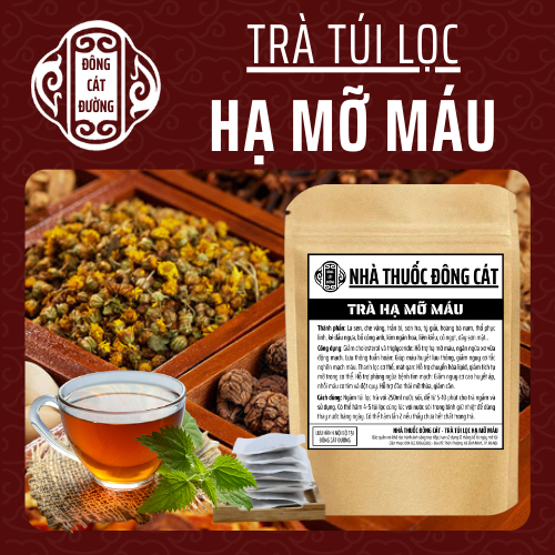 Trà Hạ Mỡ Máu -Đông Cát Đường - Hỗ Trợ Giảm Mỡ Máu, Choles.terol, Thanh Lọc Mạch Máu, Giúp Cơ Thể Nhẹ Nhàng - Túi 50 lọc