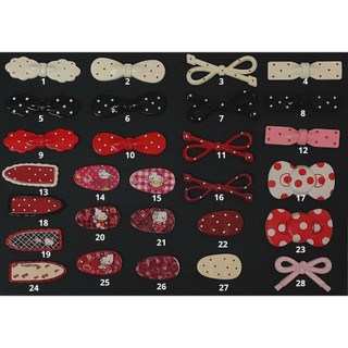 CHARM GẮN DÉP:  CHARM TÙY CHỌN 28 CHI TIẾT NƠ CHẤM BI VÀ HELLO KITTY CUTE- TONE TRẮNG- ĐEN- ĐỎ- HỒNG