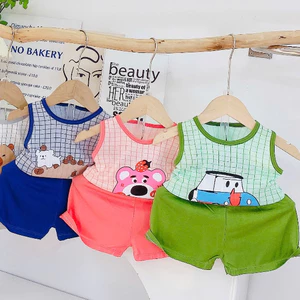 Bộ Ba Lỗ Thun Lạnh Mềm Mát Cho Bé từ 5 -15kg May rộng rãi, thoáng mát