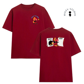 Áo thun Unisex nam nữ form rộng Tết 2026 in hình Ngựa vui nhộn phong cách Rock Star chất Cotton Premium 250gsm sợi đôi