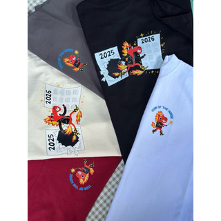 Áo thun BABYTEE NỮ Tết 2026 in hình ngựa vui nhộn phong cách Rock star chất Cotton Premium 250gsm in 2 mặt