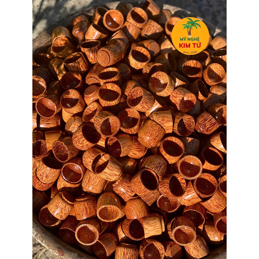 [ HÀNG LOẠI 1 ] Ly Uống Rượu Gỗ Dừa Quà Tặng Độc Đáo, Trang Trí Bàn Tiệc, Sưu Tầm Đồ Gỗ Thủ Công - KIM TỨ