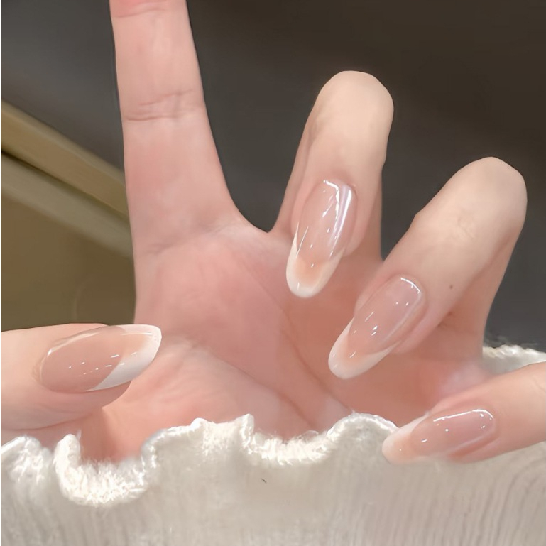 [HÀNG MỚI VỀ] Móng tay giả, hộp nailbox 24 móng form bầu nhọn có nhiều họa tiết| Tặng kèm keo