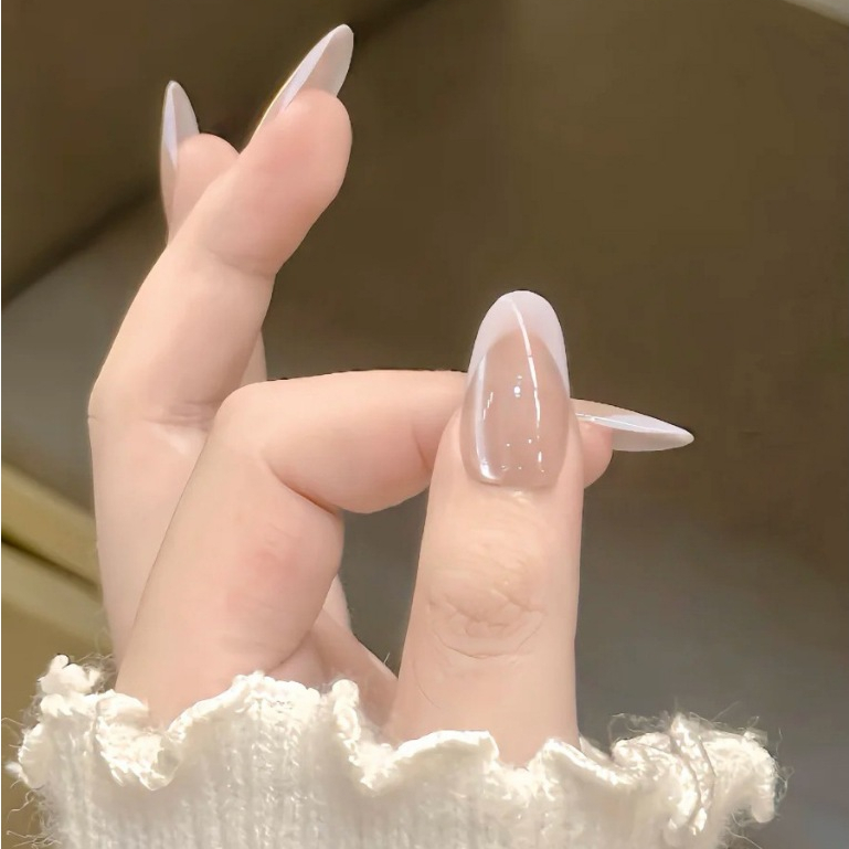 [HÀNG MỚI VỀ] Móng tay giả, hộp nailbox 24 móng form bầu nhọn có nhiều họa tiết| Tặng kèm keo