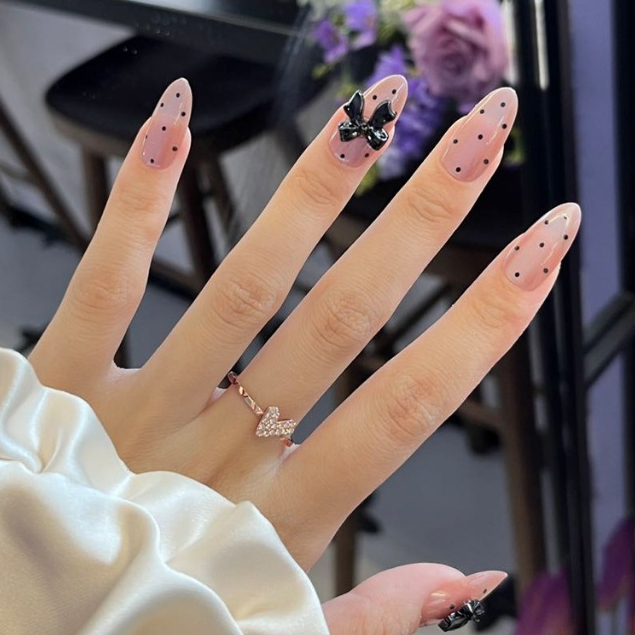 [HOT 2026] Nailbox 30 Móng Tay Giả Đủ Size | Móng Úp Gắn Charm Đá Hàn Quốc | Form Dài Ngắn | Tặng Keo Dán
