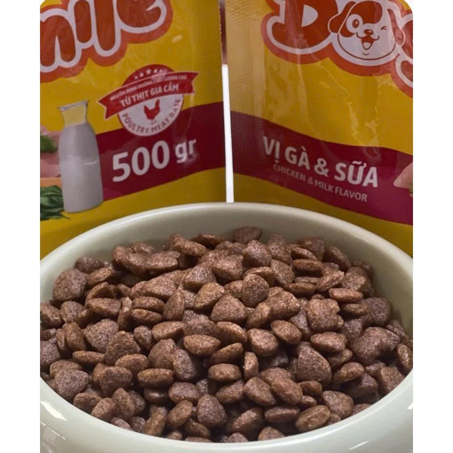 Thức Ăn Hạt Cho Chó Con DogSmile Vị Gà&Sữa Gói 2kg Hỗ Trợ Trí Não Và Xương Răng Chắc Khỏe