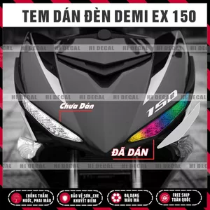 Tem dán đèn exciter 150 - decal dán đổi màu bảo vệ đèn yamaha exciter 150 chống xước chống nước bền màu - Hidecal