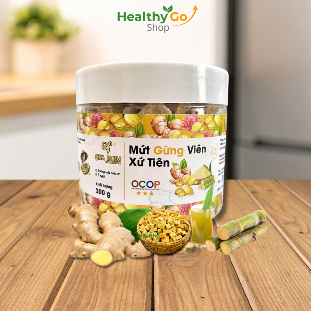 Mứt Gừng Viên Xứ Tiên QNA 300g Ít Đường Hữu Cơ, Cay Tự Nhiên, Giữ Ấm Cơ ...