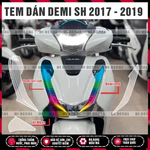 Tem dán đèn Sh 2017-2019 - decal dán đổi màu bảo vệ đèn Honda sh 2017 - 2019 -125, 150,160 chống nước bền màu - Hidecal