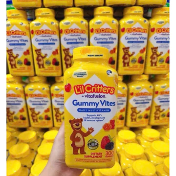 Kẹo dẻo gấu cho trẻ em Gummy Vites by Vitafusion Vitamin tổng hợp L'il Critters daily Mutivitamin 300 viên