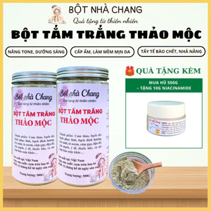 Bột Tắm Thảo Mộc Sáng Da - BỘT Ủ TRẮNG HANDMADE - Dưỡng Ẩm, Làm Sáng Da, Nhả Nắng 500g