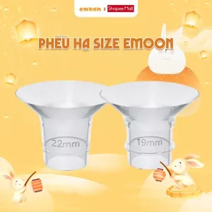 Phễu hạ size silicone emoon, đệm hạ size phễu size 17-19-22mm, hút sữa hiệu quả và êm ái