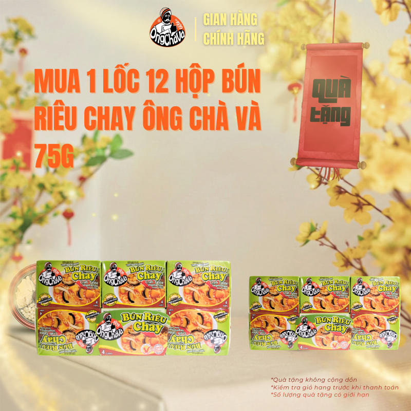 [Mua 1 Tặng 1] Lốc 12 Hộp Viên Gia Vị Bún Riêu Chay Ông Chà Và 75g ...