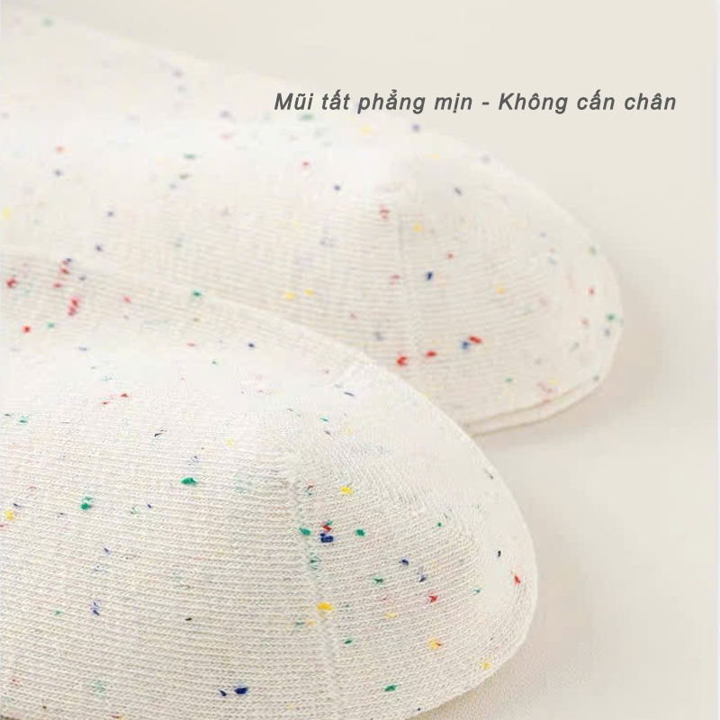 Tất vớ cổ trung họa tiết mặt cười trending, chất liệu cotton co giãn thoáng khí - Ekiu Shop