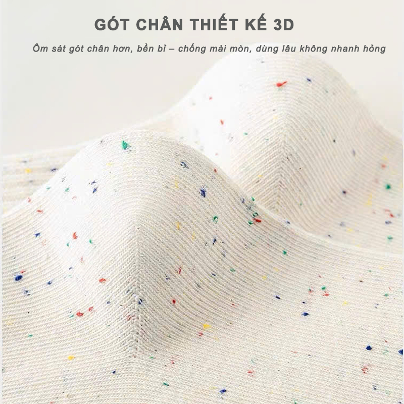 Tất vớ cổ trung họa tiết mặt cười trending, chất liệu cotton co giãn thoáng khí - Ekiu Shop