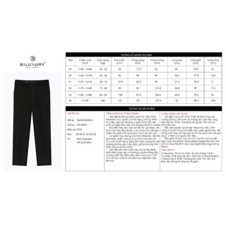 [T7_ĐỒNG GIÁ 479K] Quần Âu Nam Cạp Tăng Giảm Biluxury 9QAUB535/9QAUB536 Form Slimfit Chất Vải Mềm Mịn Mỏng Nhẹ