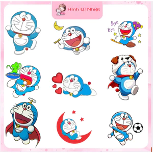 Hình ủi nhiệt quần áo mẫu DORAEMON - ủi tại nhà bằng bàn là bàn ủi,nhiều mẫu nhiều size