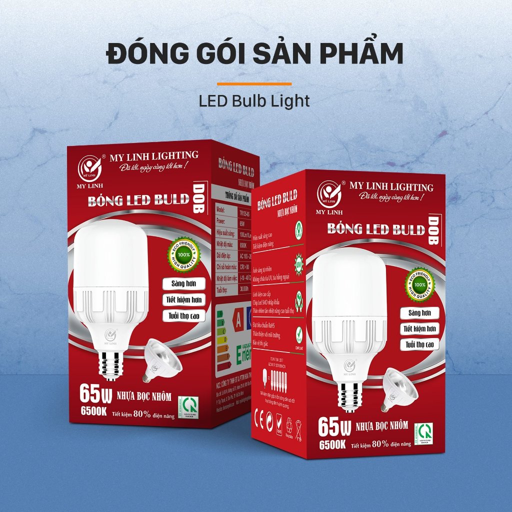 Bóng đèn Led trụ Mỹ Linh T0001-5W,30W,40W,50W,65W,bóng đèn trụ DOB siêu sáng,bóng led tiết kiệm điện