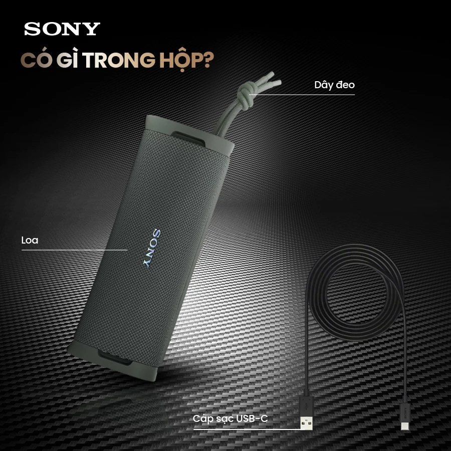 Loa bluetooth bass mạnh Sony ULT FIELD 1 hỗ trợ ghép đôi Stereo sống động, chế độ âm thanh ULT