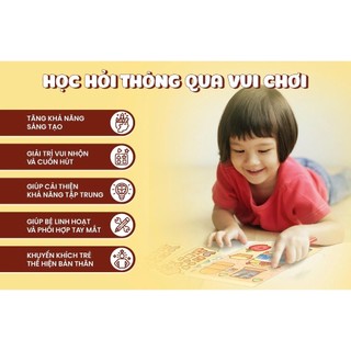 Sách Bóc Dán 3D Capybara | Sách Sticker Cho Bé | Hình Dán Nổi Phát Triển Tư Duy