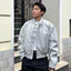 Áo Khoác Jacket Dạ GODMOTHER Dáng Lửng Cổ Trụ Form Rộng Phong Cách Đường Phố Năng Động Menswear