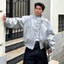Áo Khoác Jacket Dạ GODMOTHER Dáng Lửng Cổ Trụ Form Rộng Phong Cách Đường Phố Năng Động Menswear