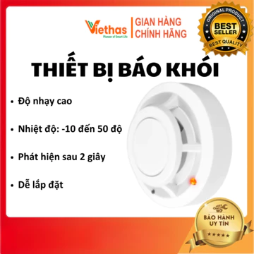 Thiết Bị Báo Khói ES-103 Dùng Pin , Chuông Báo Khói Tích Hợp Sóng 433Mhz Với Bộ Trung Tâm Báo Động