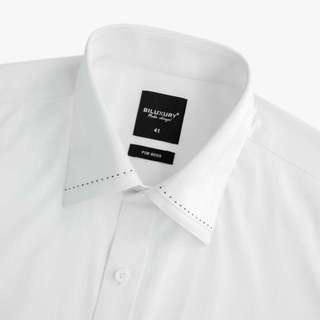 [T7_SALE 20%_HT] Áo Sơ Mi Nam Dài Tay Trắng 9SMDT518TRK Biluxury Form SlimFit Cao Cấp Phối Hoạ Tiết Cổ Áo Chống Nhăn