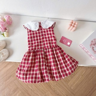 [8-26kg] Váy Hè Bé Gái Dáng Bí Chất Thô Cotton Tai Thỏ Cho Bé Mặc Đi Học, Đi Chơi,....