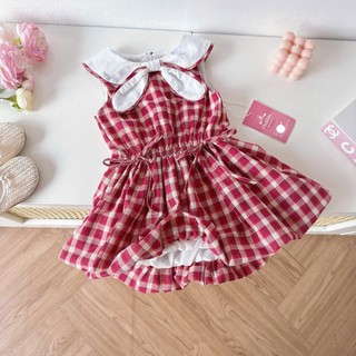 [8-26kg] Váy Hè Bé Gái Dáng Bí Chất Thô Cotton Tai Thỏ Cho Bé Mặc Đi Học, Đi Chơi,....